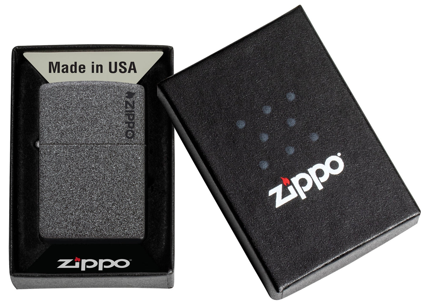 Zippo Classic Iron Stone Logo Windproof Lighter