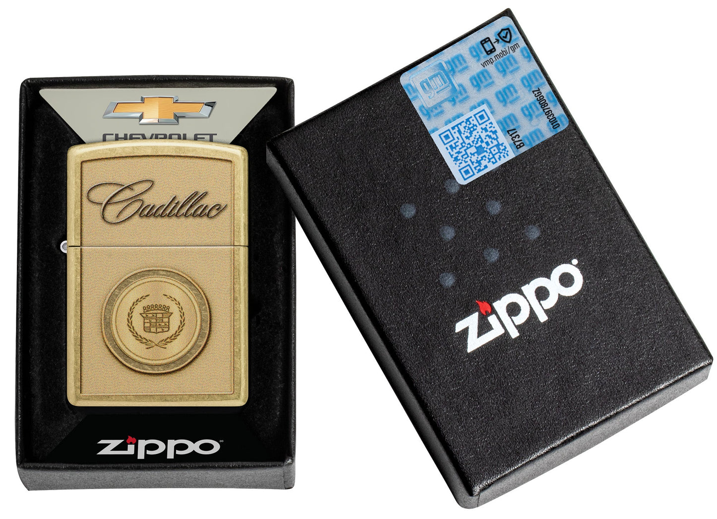 Zippo Cadillac Crest Design Street Brass Windproof Lighter