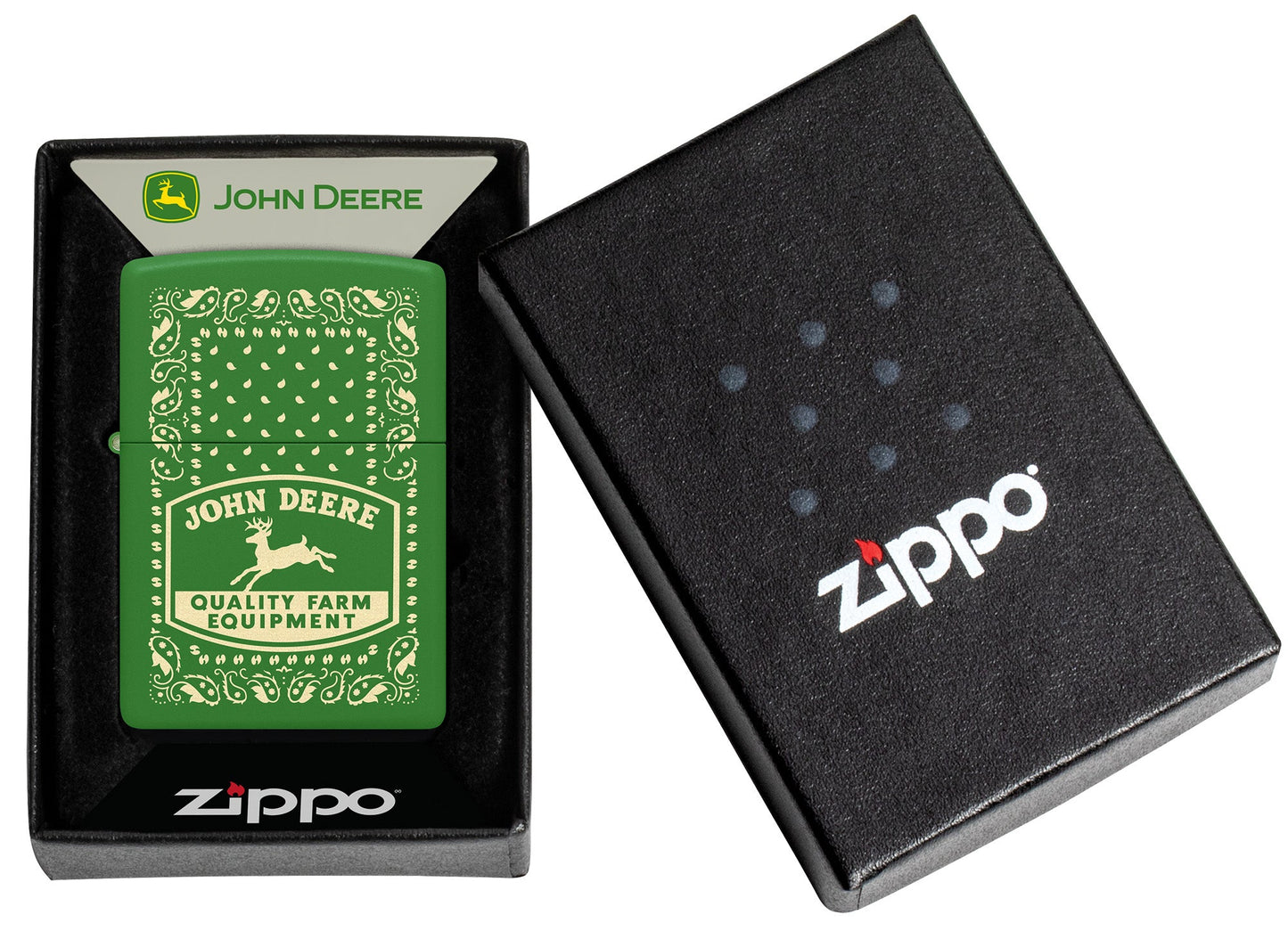 Zippo John Deere Paisley Design Moss Green Windproof Lighter