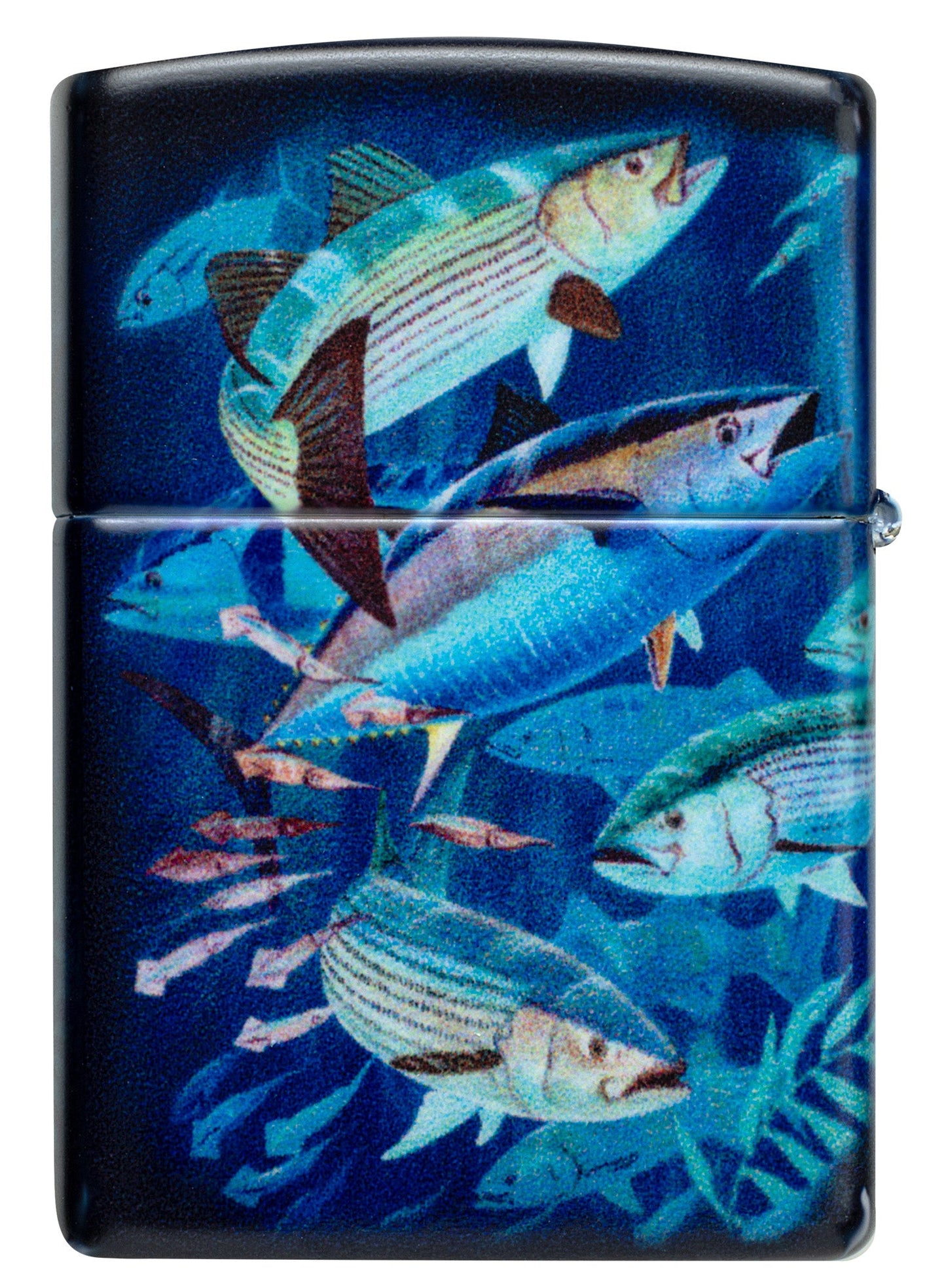 Zippo Guy Harvey Fish School Design Blue Matte Windproof Lighter