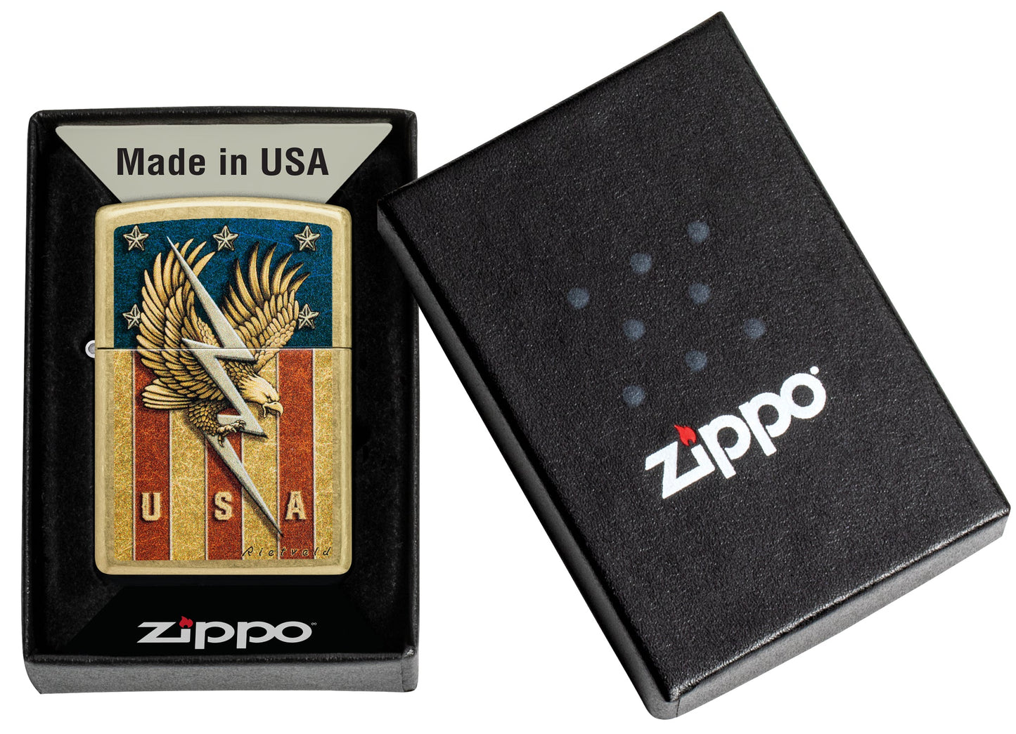 Zippo Rietveld USA Design Street Brass Windproof Lighter
