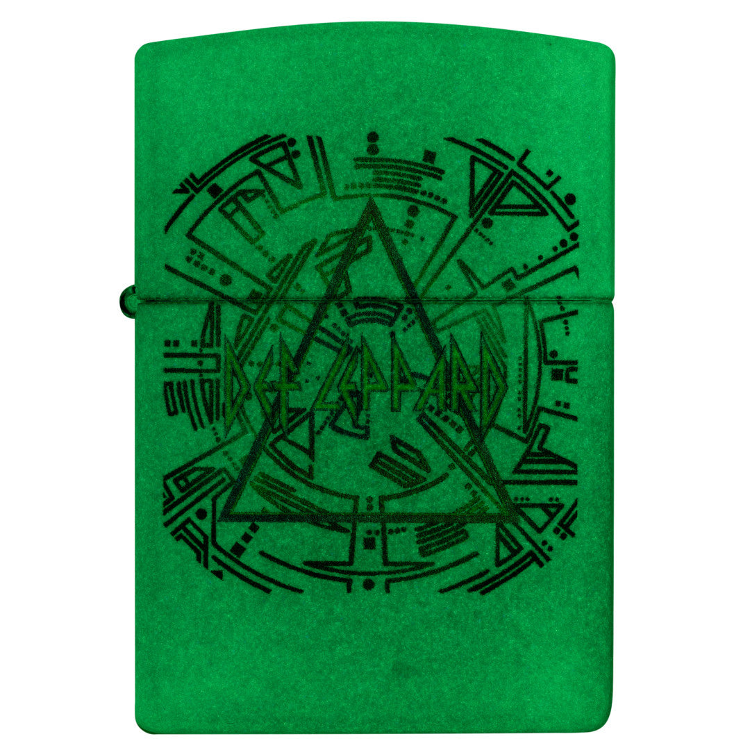 Zippo Def Leppard Glowing Hysteria Design Glow in the Dark Green Windproof Lighter