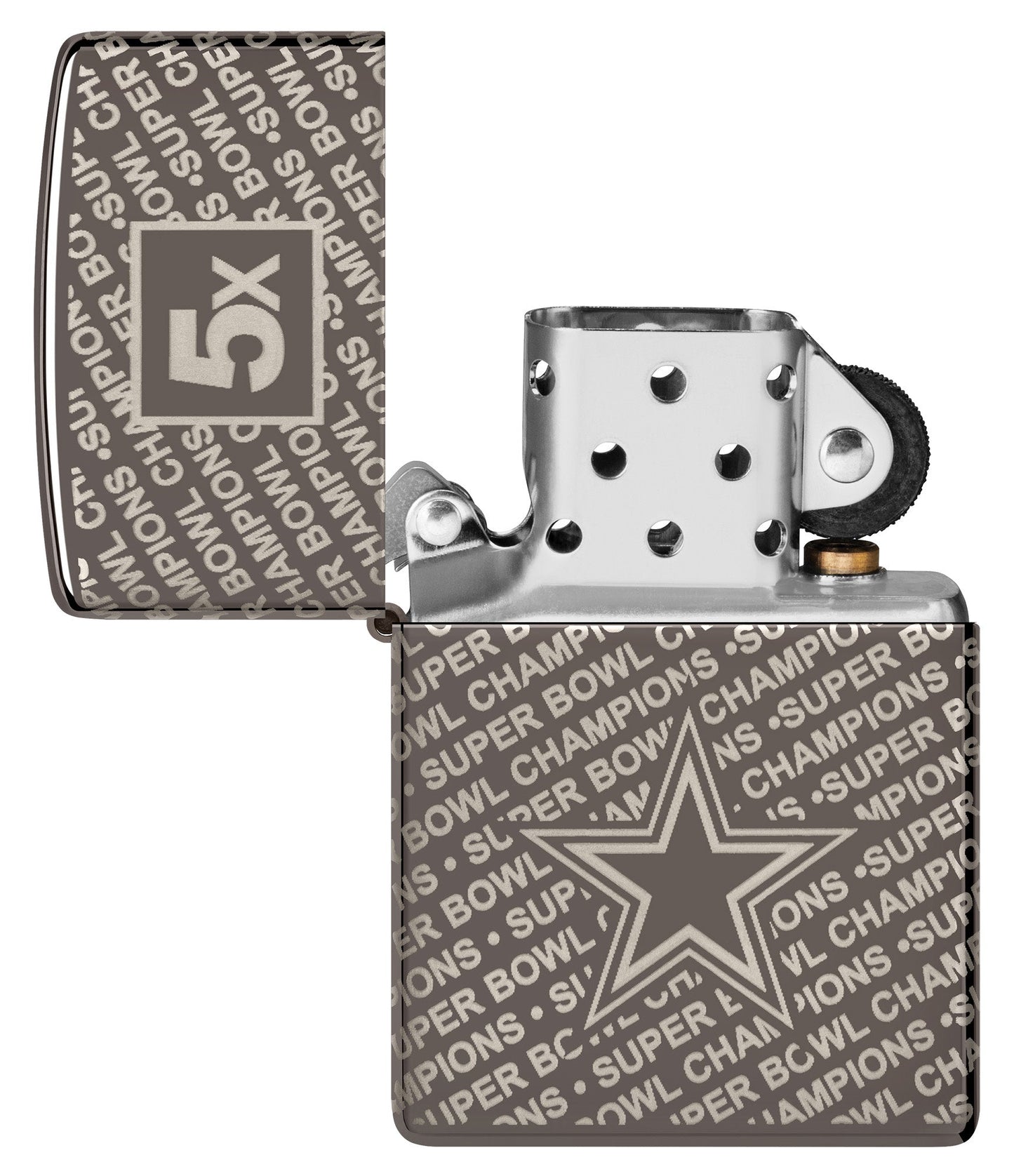 Zippo Super Bowl Champions Collectible - Dallas Cowboys Black Ice Windproof Lighter