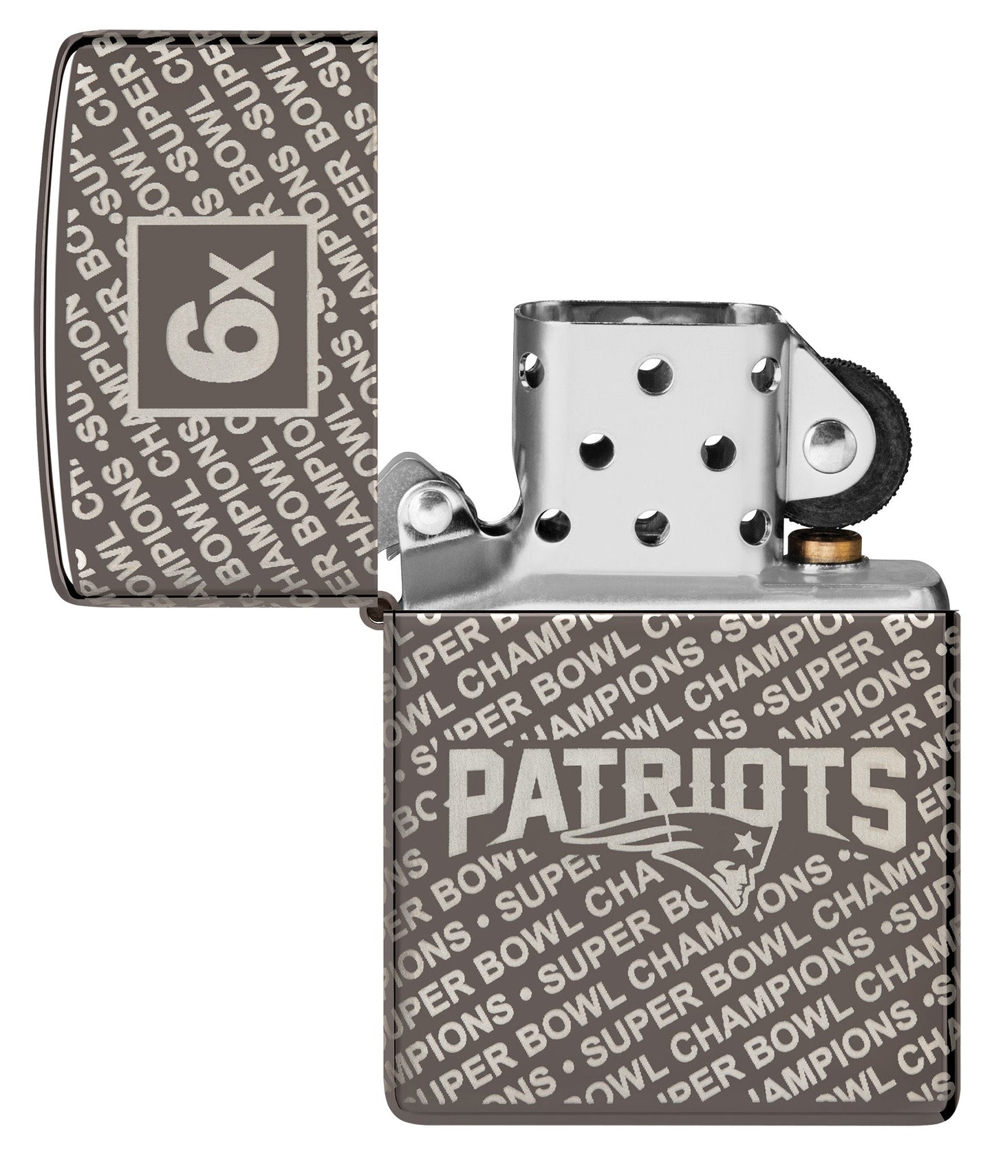 Zippo Super Bowl Champions Collectible - New England Patriots Black Ice Windproof Lighter