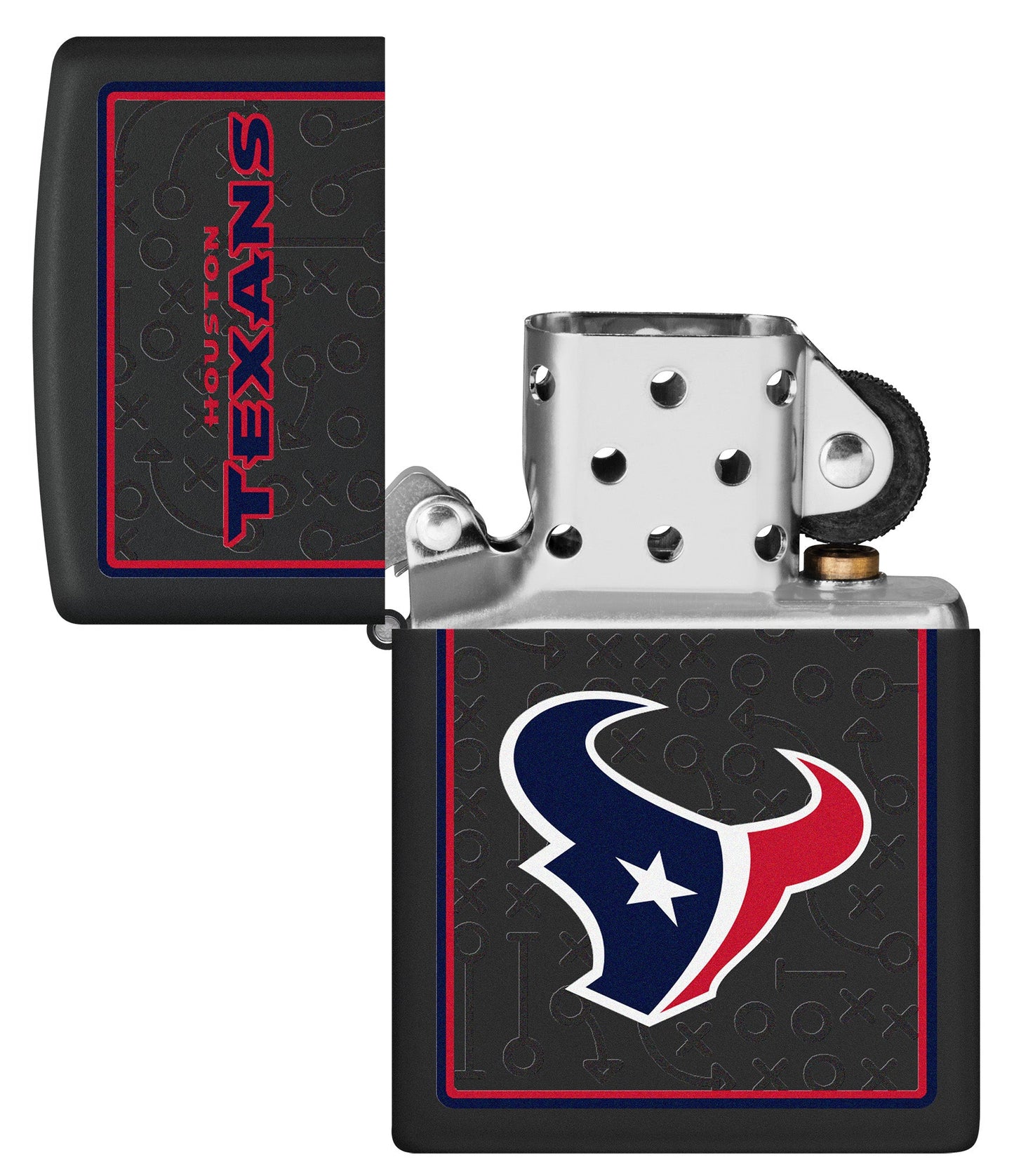 Zippo NFL Houston Texans Playbook Design Black Matte Windproof Lighter