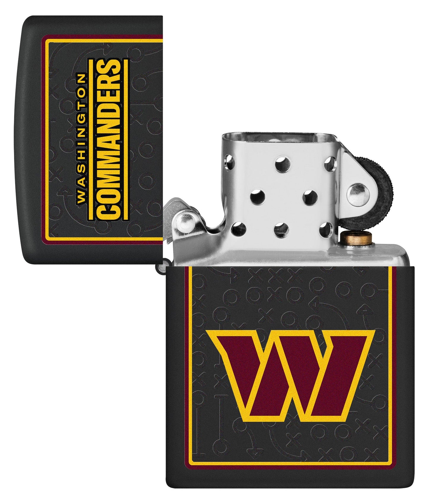Zippo NFL Washington Commanders Playbook Design Black Matte Windproof Lighter