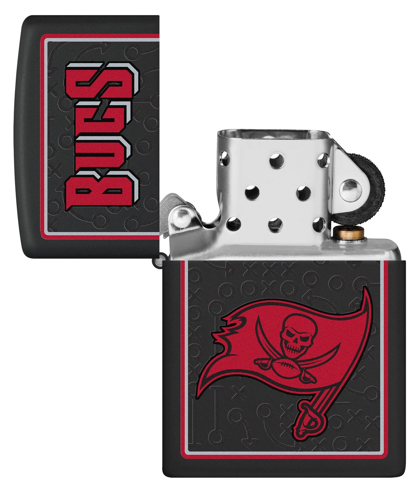 Zippo NFL Tampa Bay Buccaneers Playbook Design Black Matte Windproof Lighter