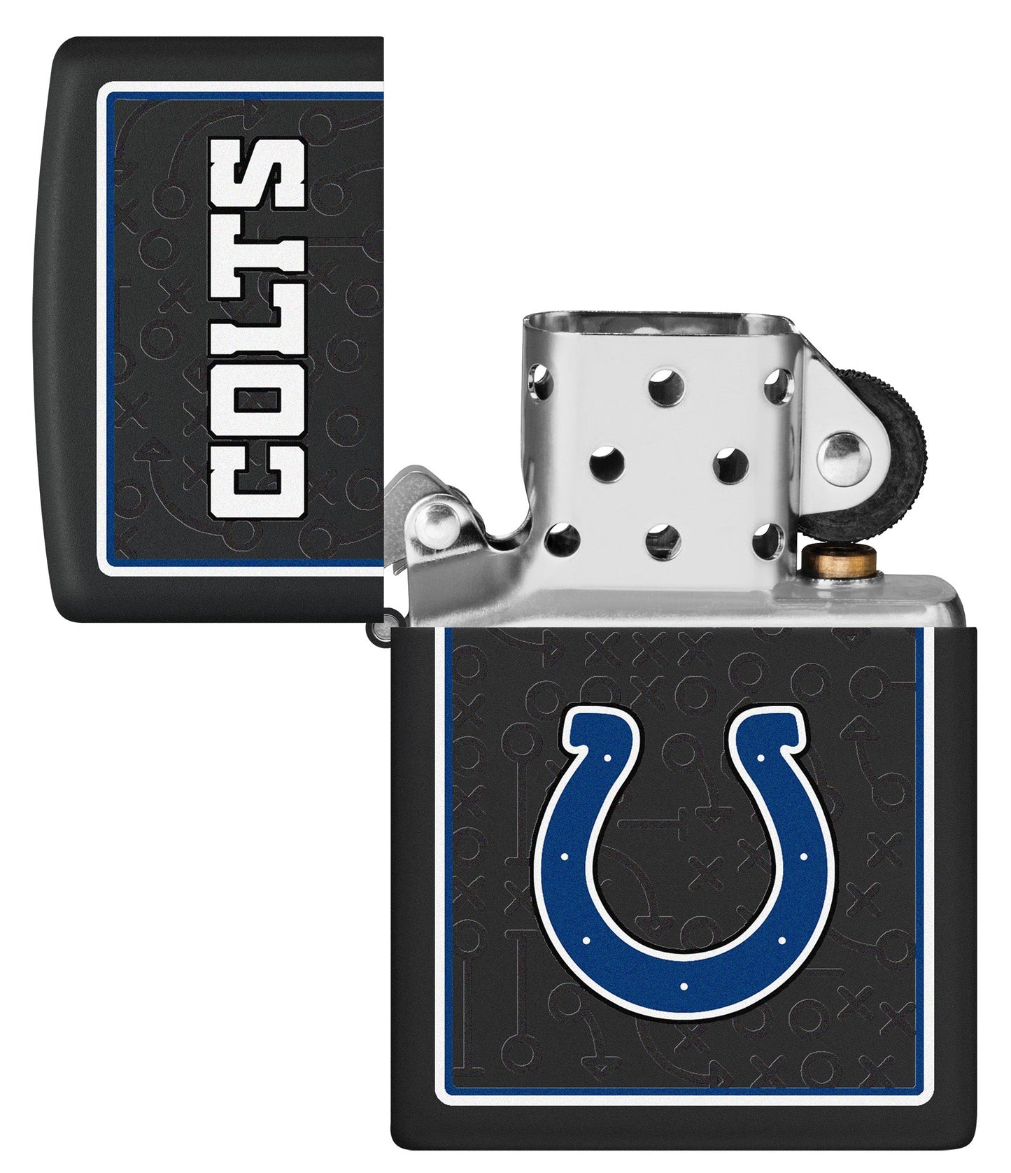 Zippo NFL Indianapolis Colts Playbook Design Black Matte Windproof Lighter