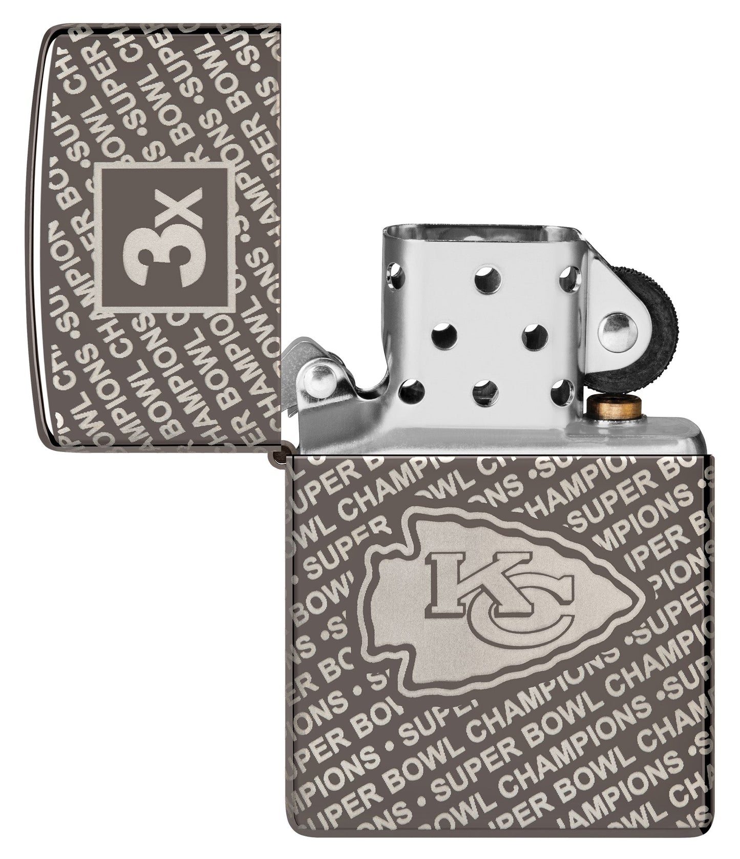 Zippo Super Bowl Champions Collectible - Kansas City Chiefs Black Ice Windproof Lighter