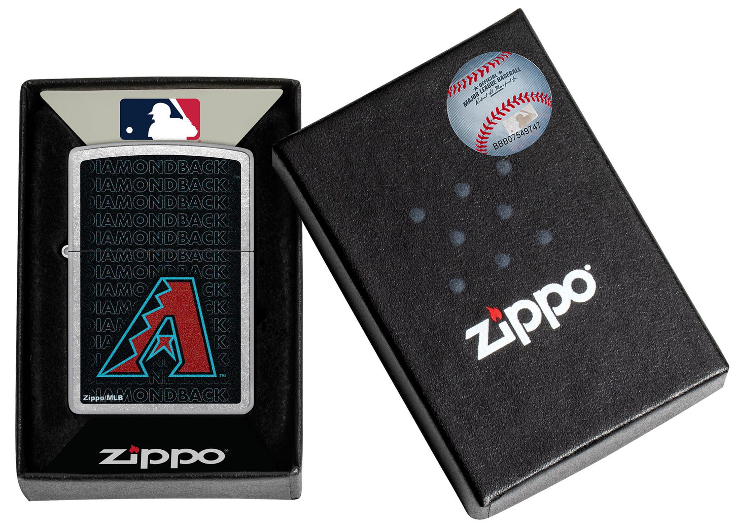 Zippo MLB® Arizona Diamondbacks™ Logo Design Street Chrome Windproof Lighter