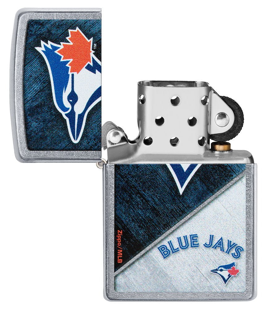 Zippo MLB® Toronto Blue Jays™ Colorblock Design Street Chrome Windproof Lighter