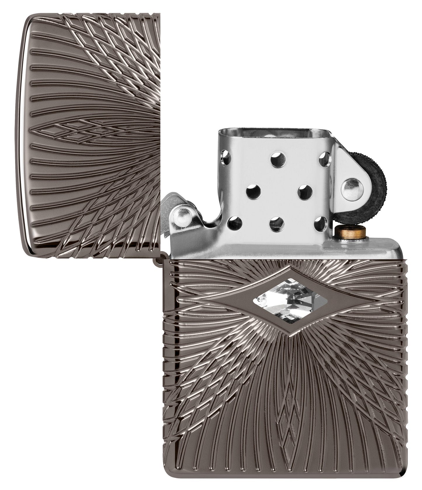 Zippo Pattern Armor Black Ice Windproof Lighter