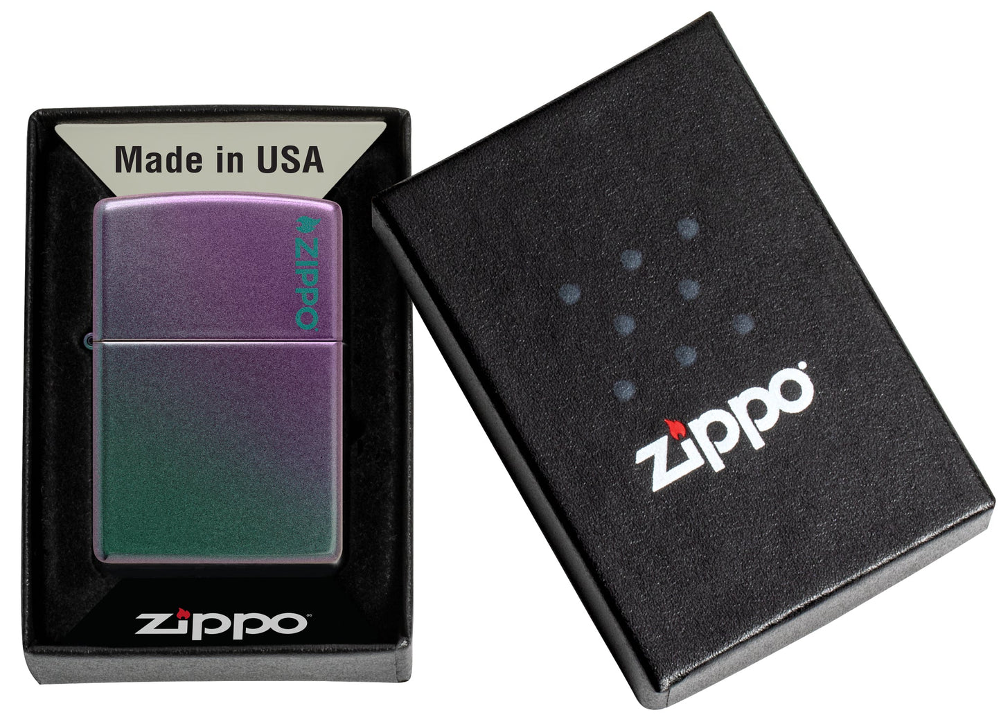 Zippo Classic Iridescent Logo Windproof Lighter