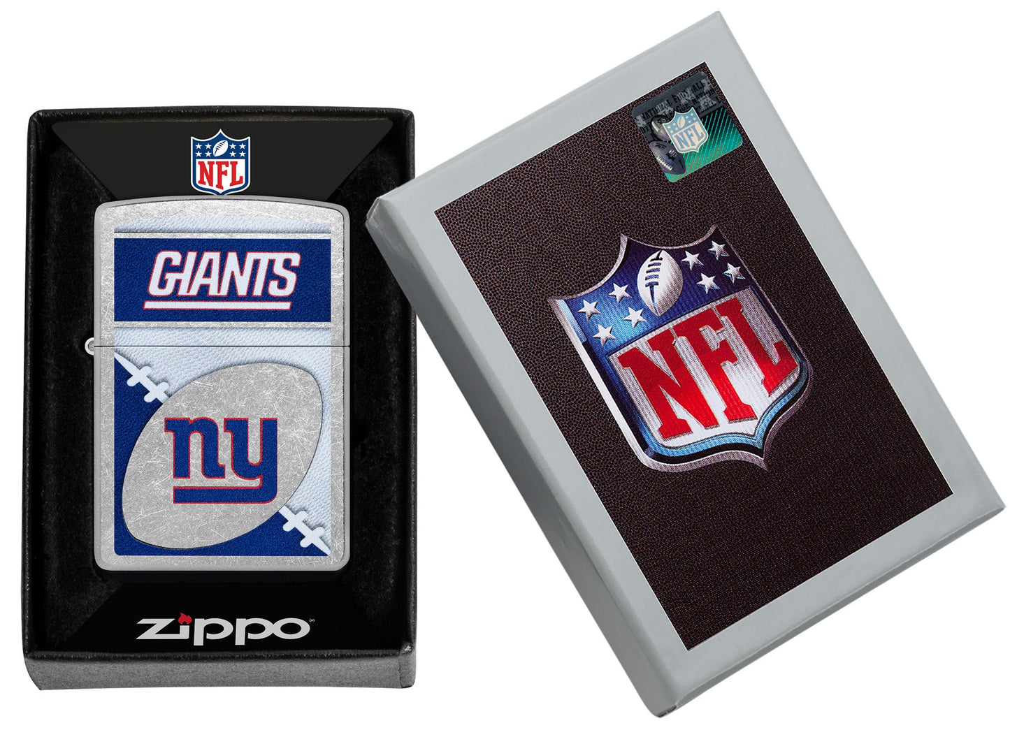 Zippo NFL New York Giants Chrome Logo Design Street Chrome Windproof Lighter