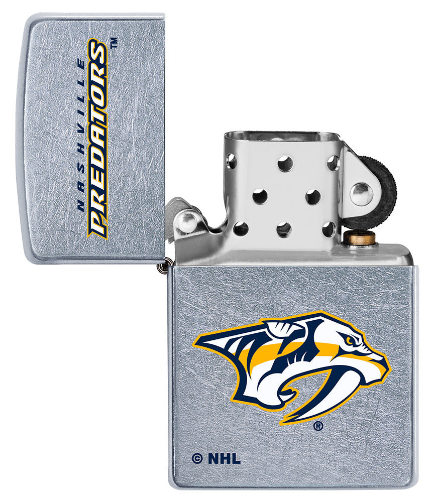 Zippo Nashville Predators® Logo Design Street Chrome Windproof Lighter