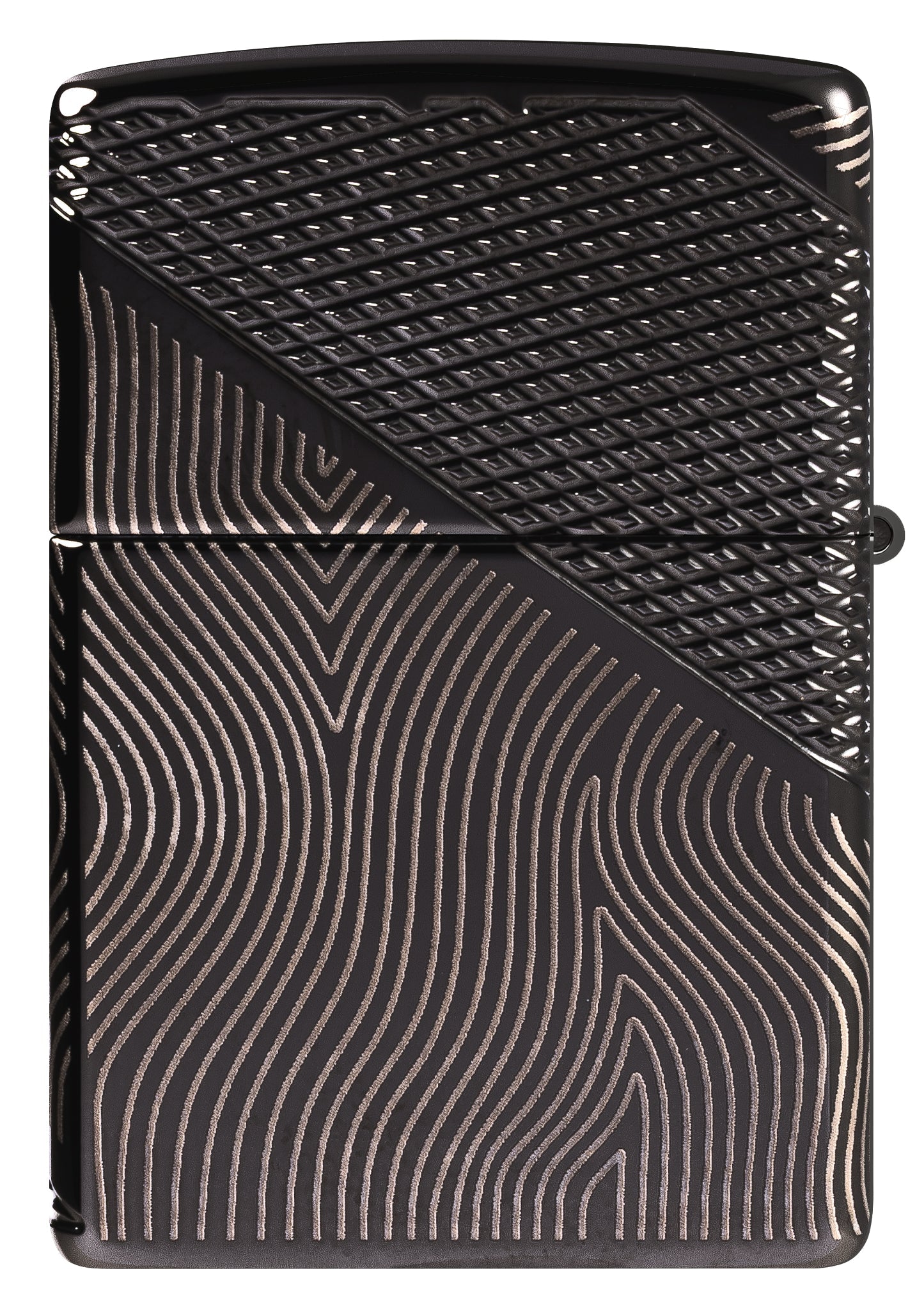 Zippo Z Crystal Design Armor® High Polish Black Windproof Lighter