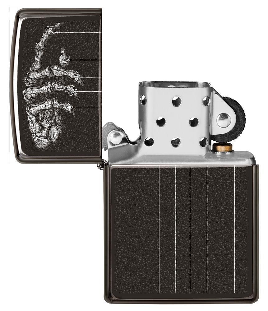 Zippo Skeleton Puppet Strings High Polish Black Windproof Lighter