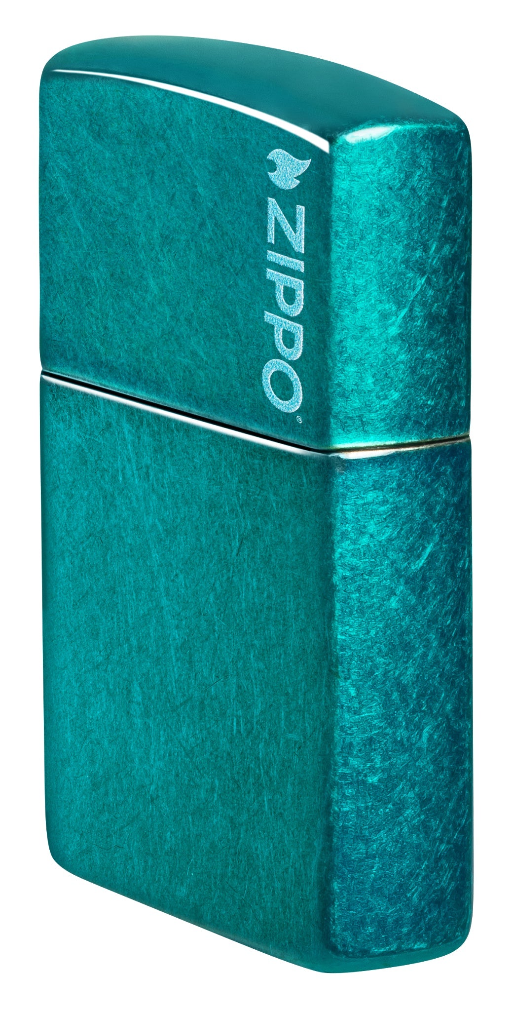 Zippo Classic Candy Teal Logo Windproof Lighter