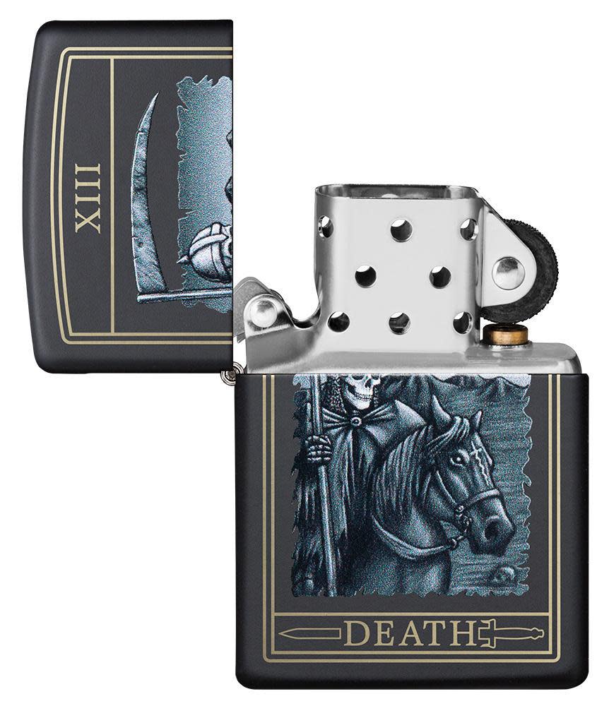 Zippo Death Card Design Black Matte Windproof Lighter
