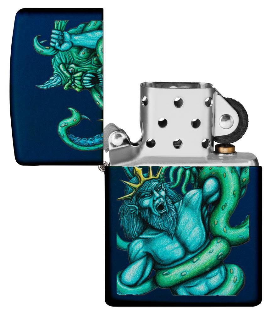 Zippo Navy Matte Sea King Design