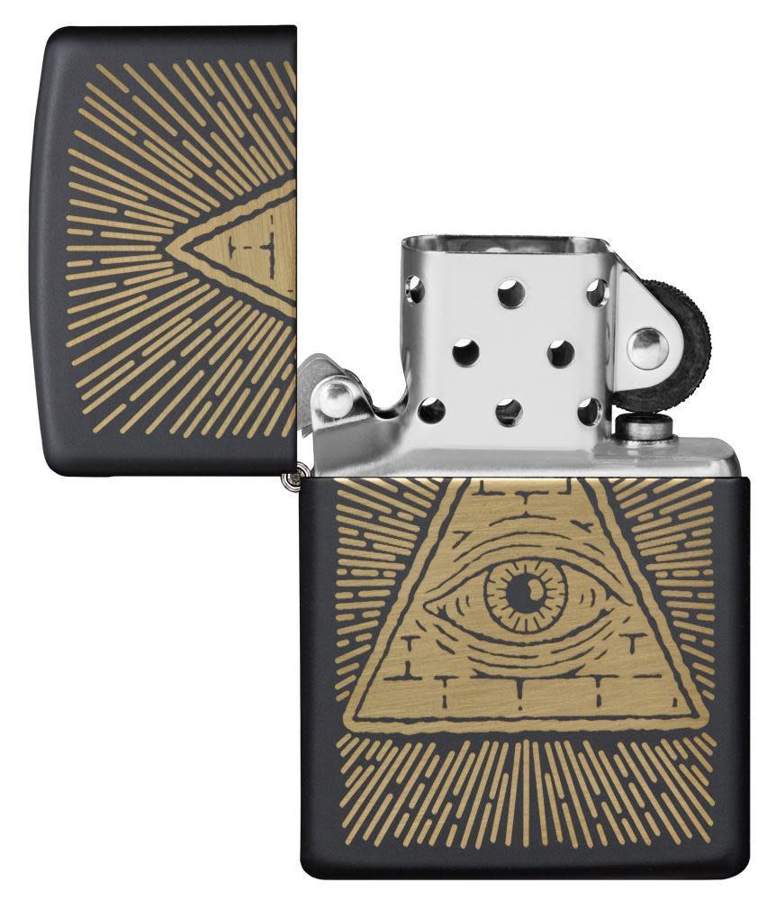 Zippo Eye of Providence Black Matte Design