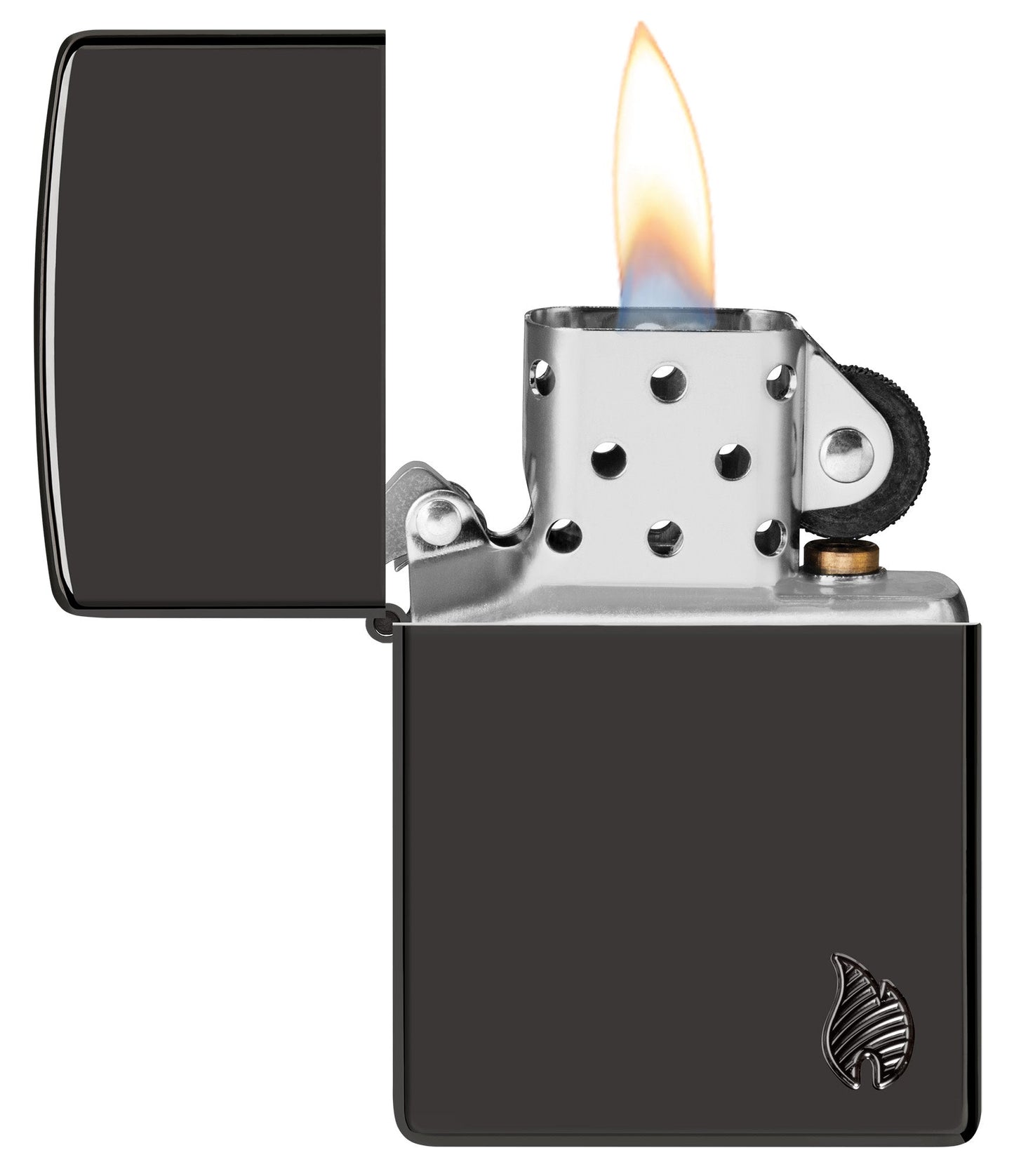 Zippo Armor® Series Flame High Polish Black Windproof Lighter
