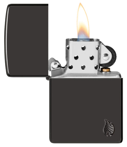 Zippo Armor® Series Flame High Polish Black Windproof Lighter