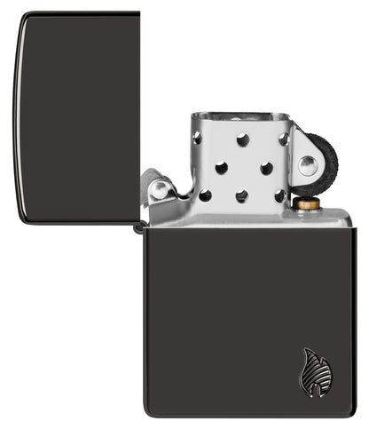 Zippo Armor® Series Flame High Polish Black Windproof Lighter