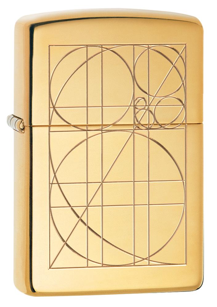 Zippo Golden Ratio Armor® High Polish Brass Windproof Lighter