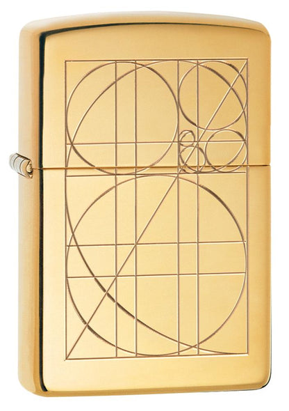 Zippo Golden Ratio Armor® High Polish Brass Windproof Lighter