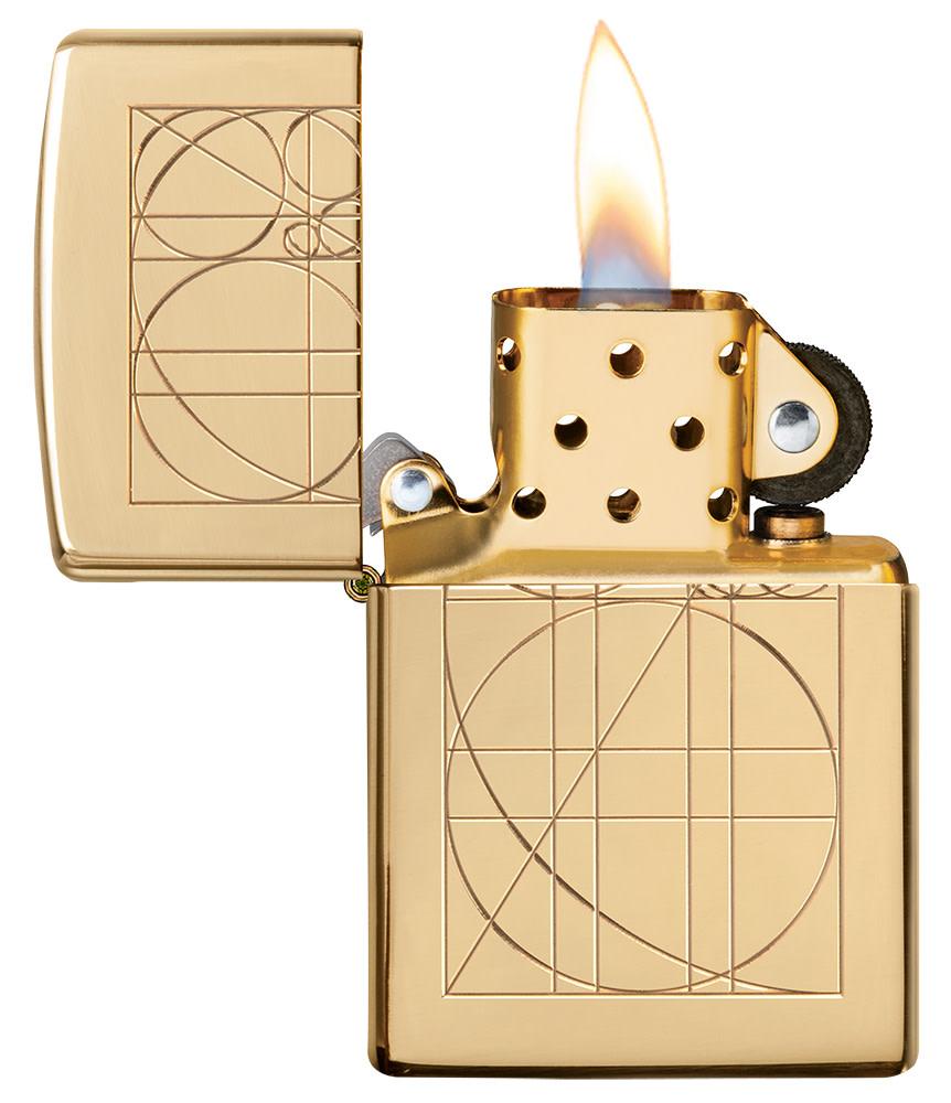 Zippo Golden Ratio Armor® High Polish Brass Windproof Lighter