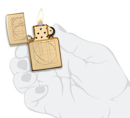 Zippo Golden Ratio Armor® High Polish Brass Windproof Lighter