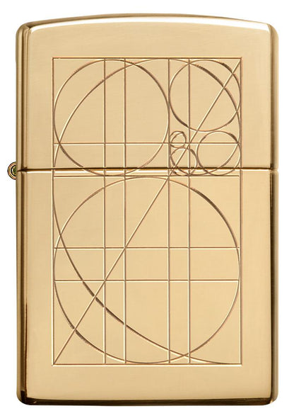Zippo Golden Ratio Armor® High Polish Brass Windproof Lighter