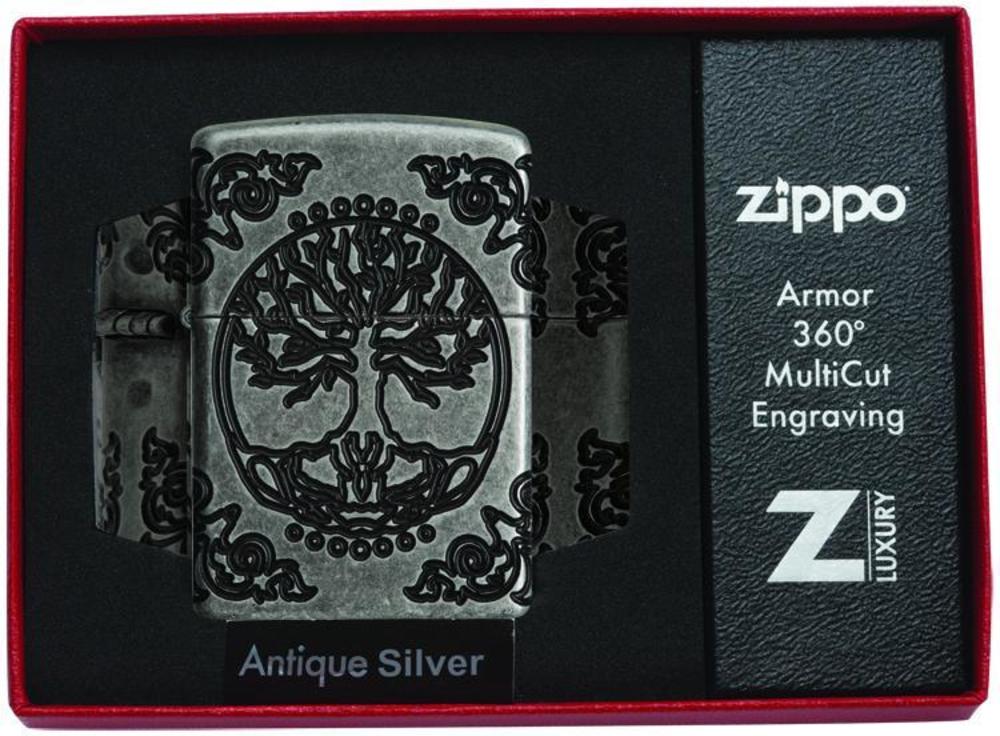 Zippo Armor® Tree of Life Windproof Lighter