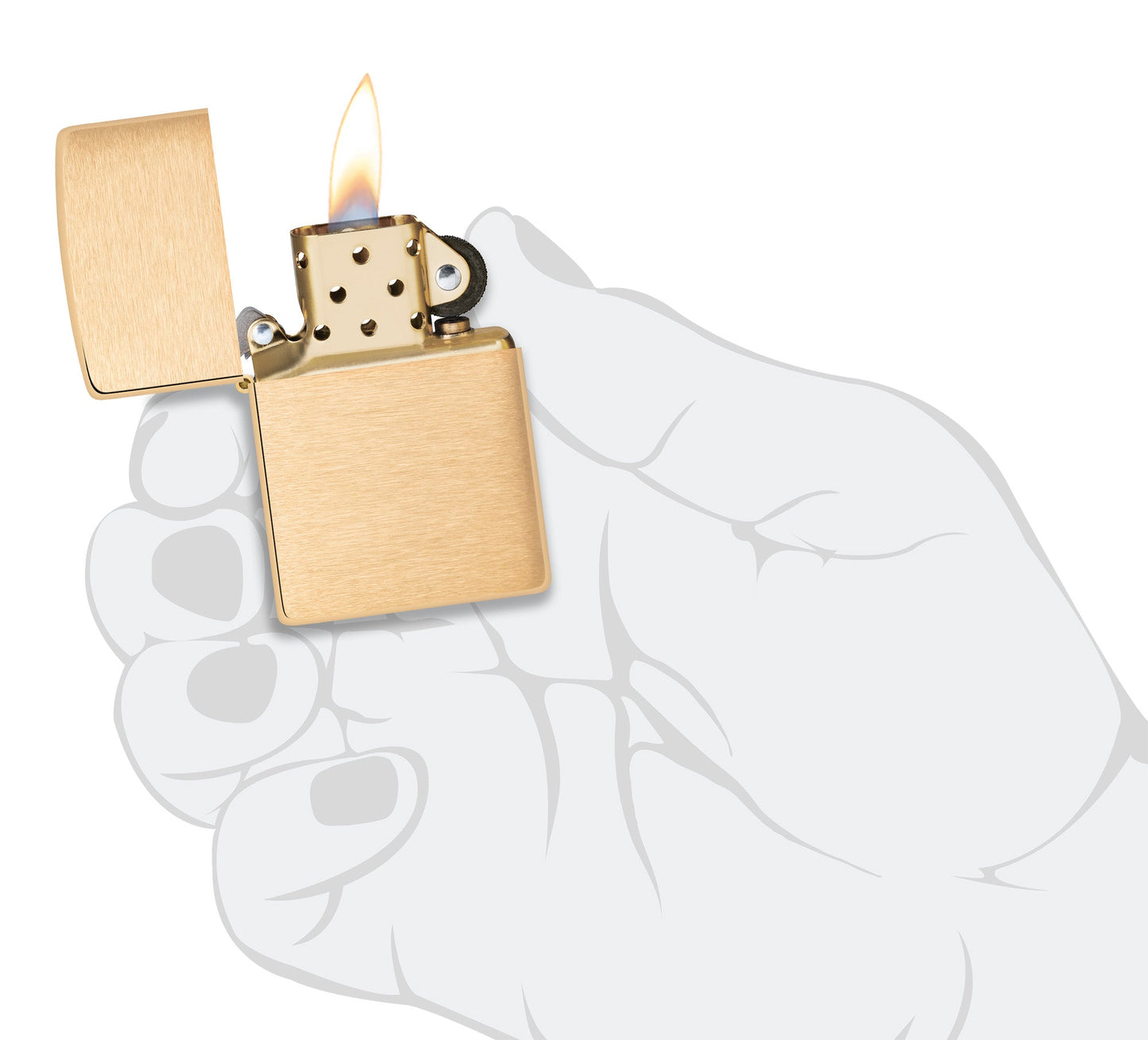 Zippo Armor® Brushed Brass Windproof Lighter