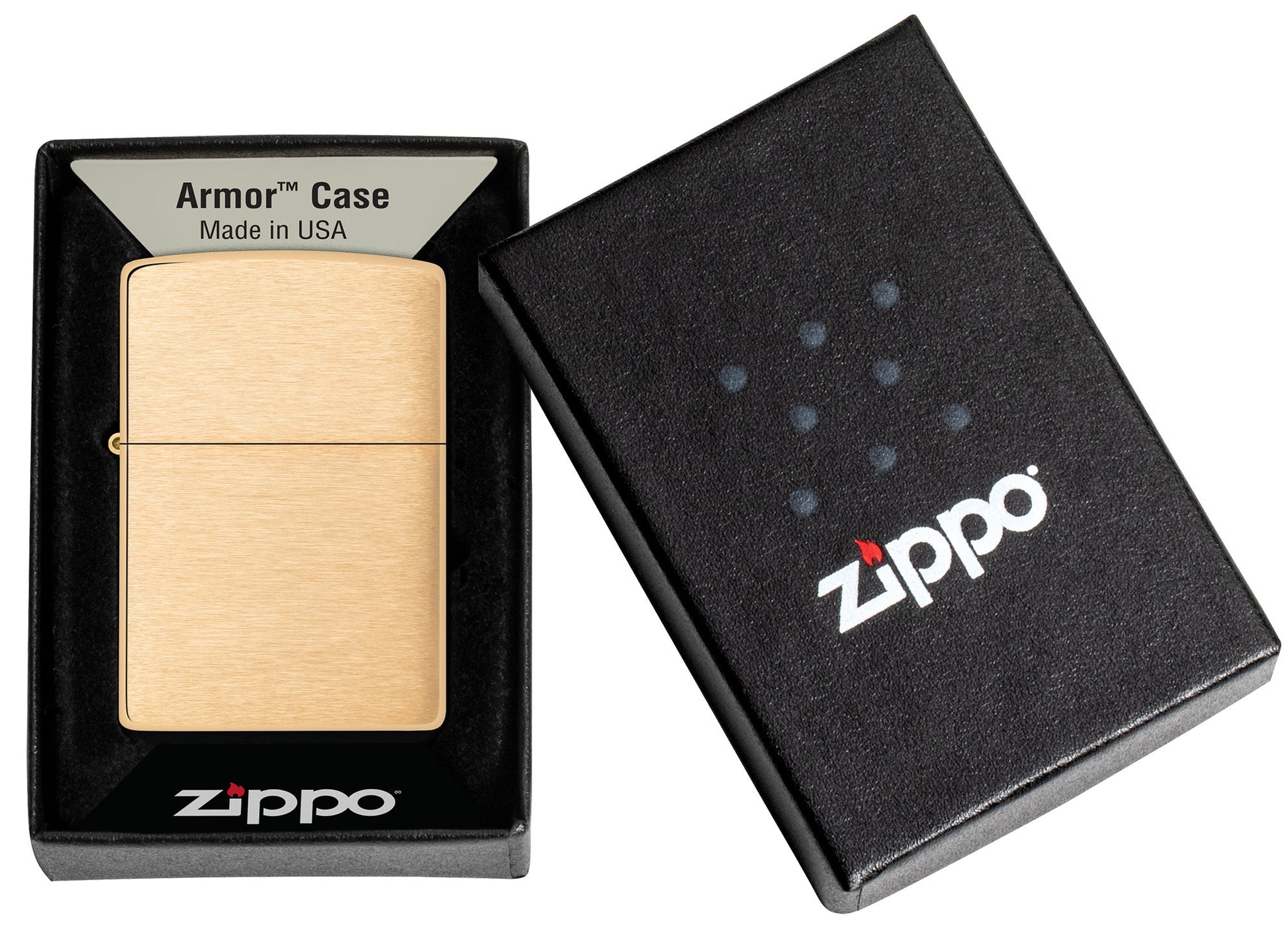 Zippo Armor® Brushed Brass Windproof Lighter