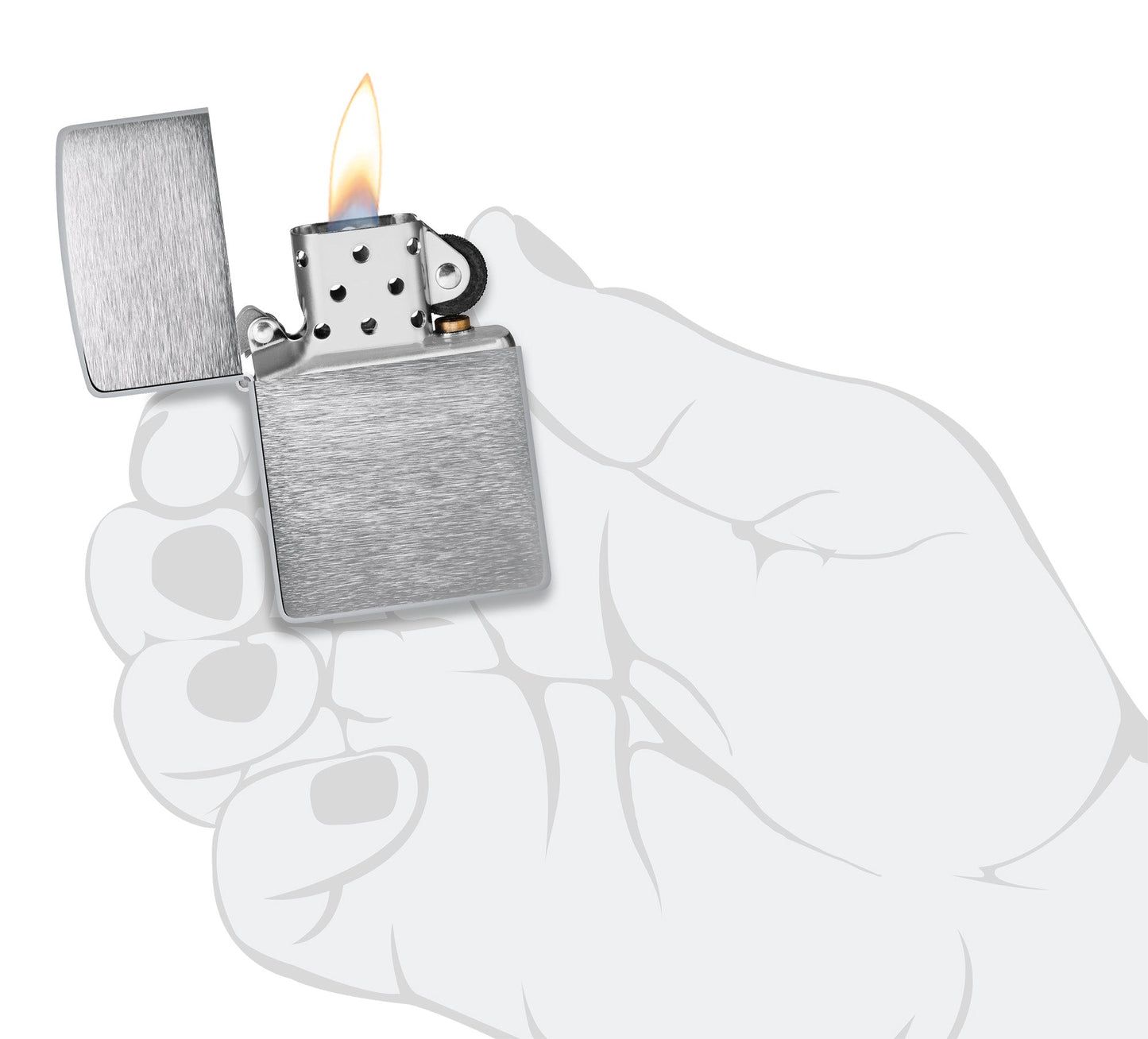 Zippo Armor® Brushed Chrome Windproof Lighter