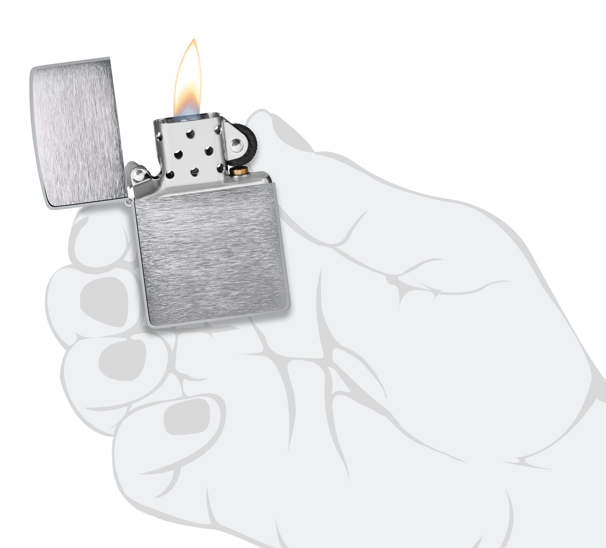 Zippo Armor® Brushed Chrome Windproof Lighter