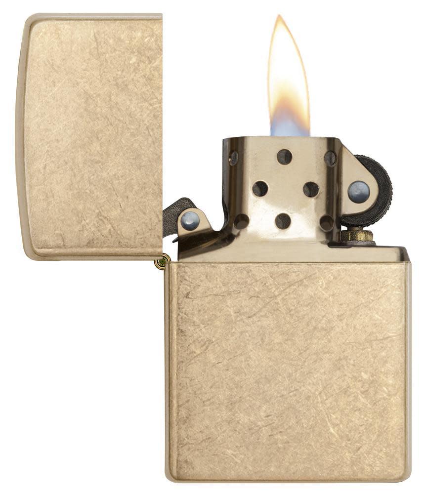 Zippo Armor® Tumbled Brass Windproof Lighter