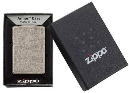 Zippo Armor® Antique Silver Plate Windproof Lighter