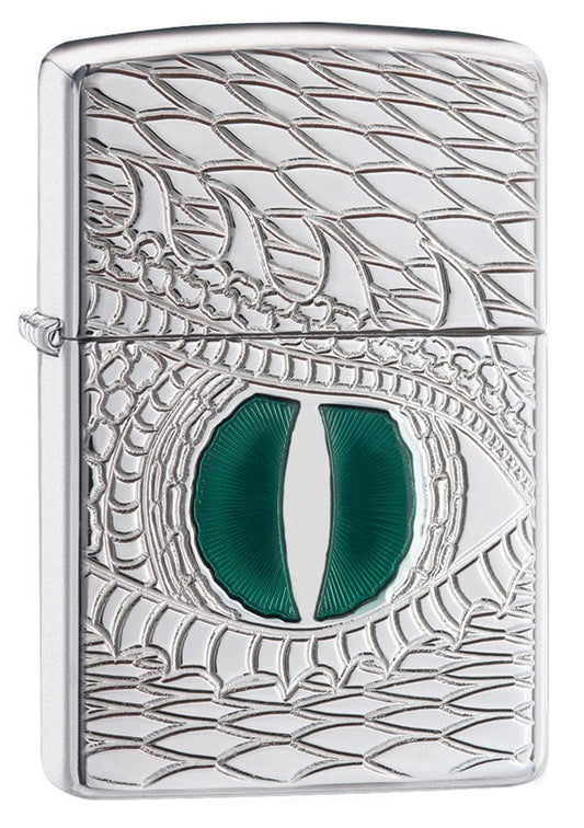 Zippo Green Dragon Eye Chrome Windproof Lighter