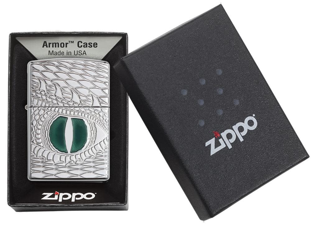 Zippo Green Dragon Eye Chrome Windproof Lighter