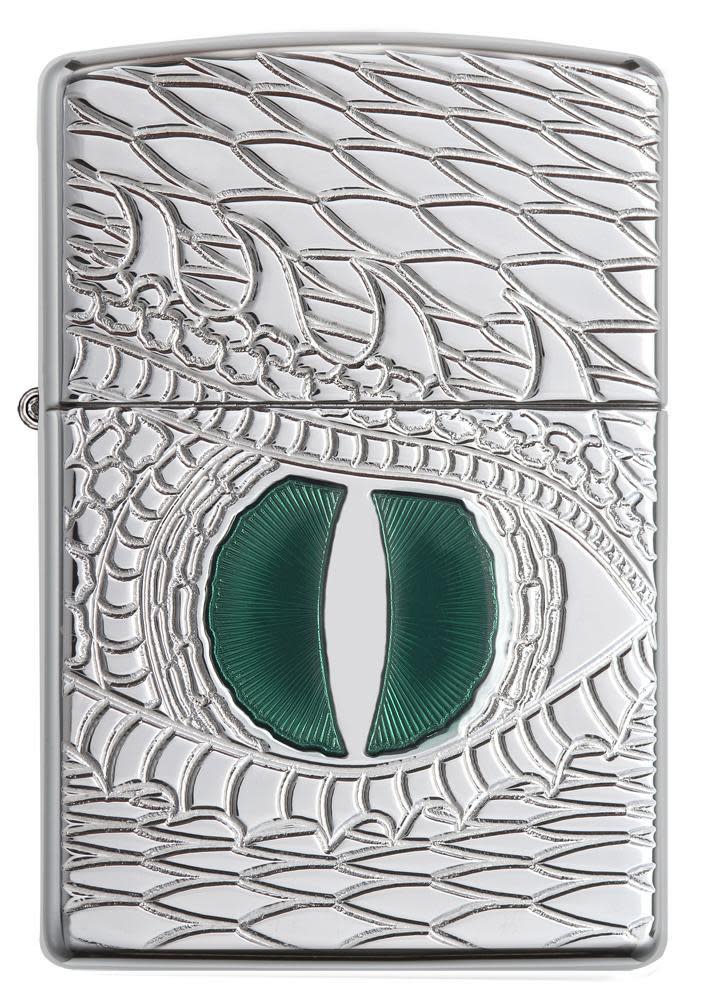 Zippo Green Dragon Eye Chrome Windproof Lighter