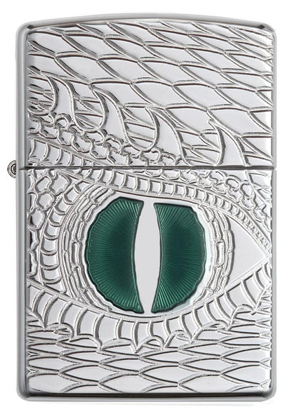 Zippo Green Dragon Eye Chrome Windproof Lighter