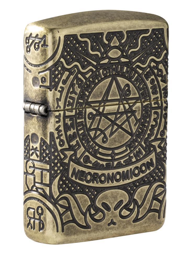 Zippo Armor® Antique Brass Book of the Dead Windproof Lighter