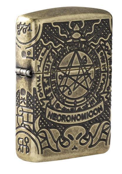 Zippo Armor® Antique Brass Book of the Dead Windproof Lighter