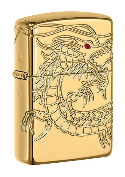 Zippo Armor® Asian Dragon 360-Degree Gold-Plate Windproof Lighter