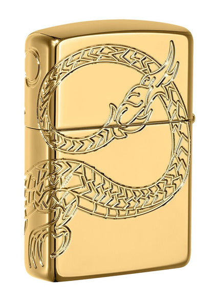 Zippo Armor® Asian Dragon 360-Degree Gold-Plate Windproof Lighter