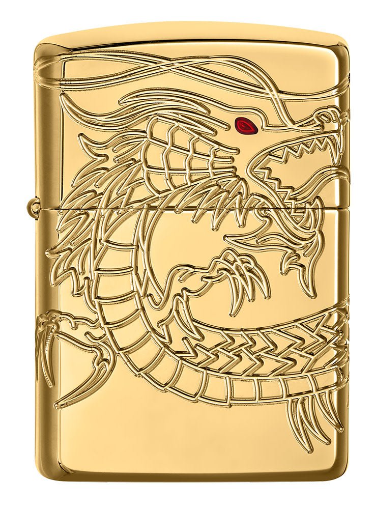 Zippo Armor® Asian Dragon 360-Degree Gold-Plate Windproof Lighter