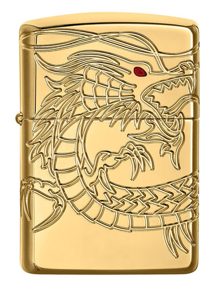 Zippo Armor® Asian Dragon 360-Degree Gold-Plate Windproof Lighter